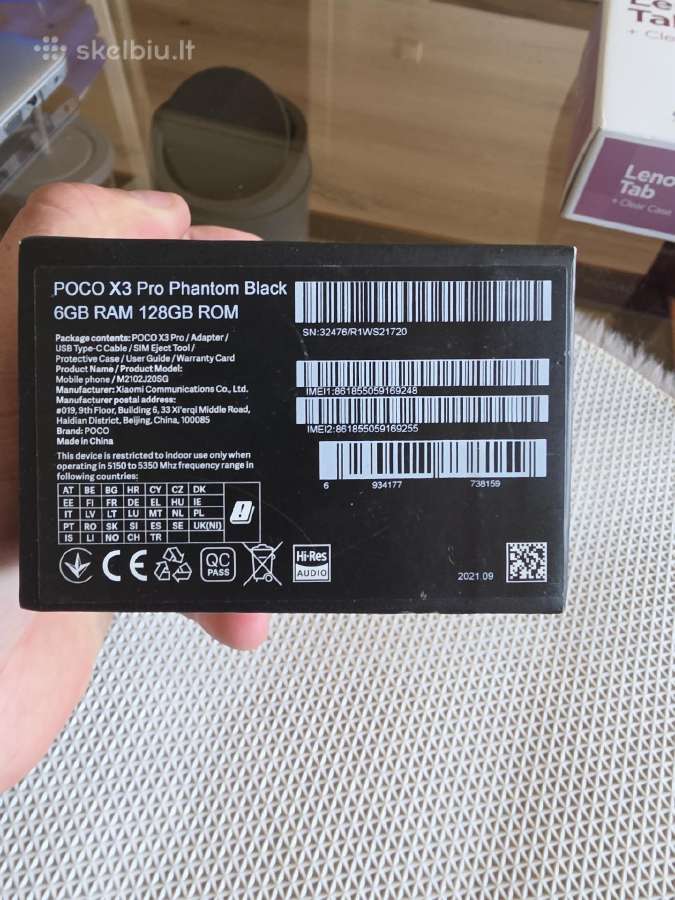 Xiaomi poco x3 pro phantom black 6gb RAM 128gb - nuotraukos Nr. 4