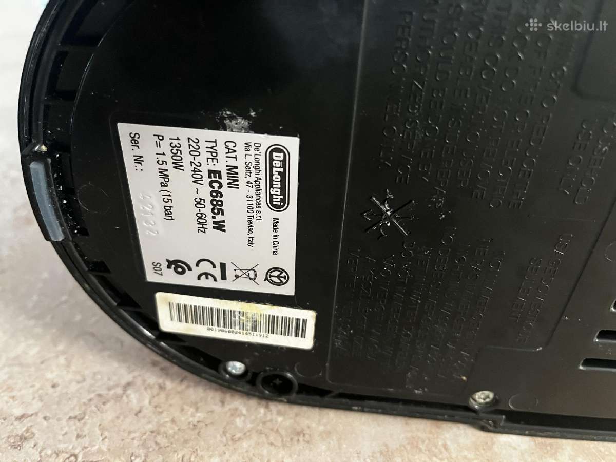 Delonghi Dedica Ec685.w kavos aparatas + maluneli - nuotraukos Nr. 9