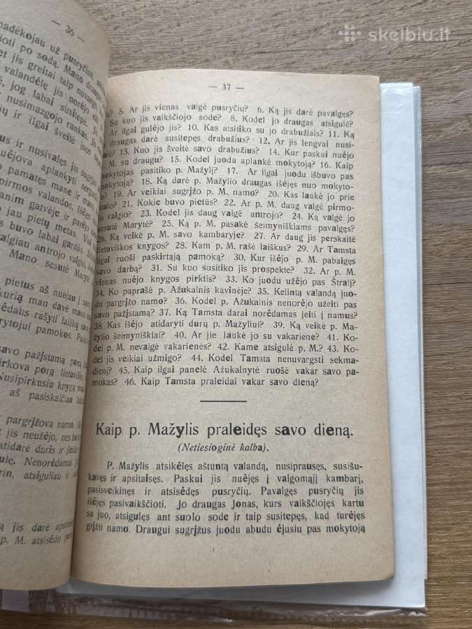 Vadovėlis Lietuvių kalbos pasimokyti 1920 m. - nuotraukos Nr. 5