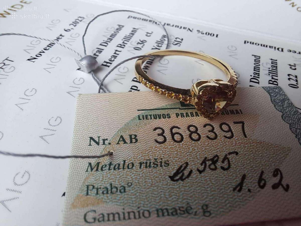 Sužadėtuvių žiedas su briliantais (0,58ct) - nuotraukos Nr. 9