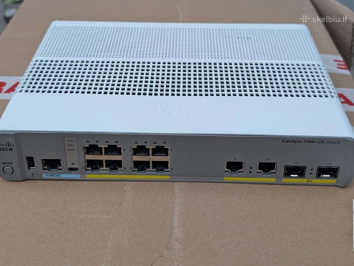 Cisco Catalyst Ws-c3560cx-8tc-s Layer 3, Fanless - nuotraukos Nr. 2