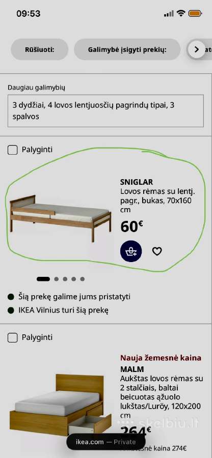Vaikiška lova su čiužiniu - nuotraukos Nr. 2