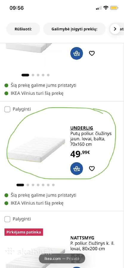 Vaikiška lova su čiužiniu - nuotraukos Nr. 3