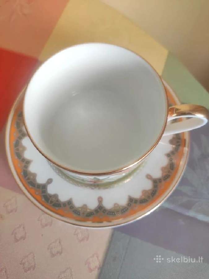 „Imperial Porcelain“ puodeliai su lėkštelėmis - nuotraukos Nr. 2
