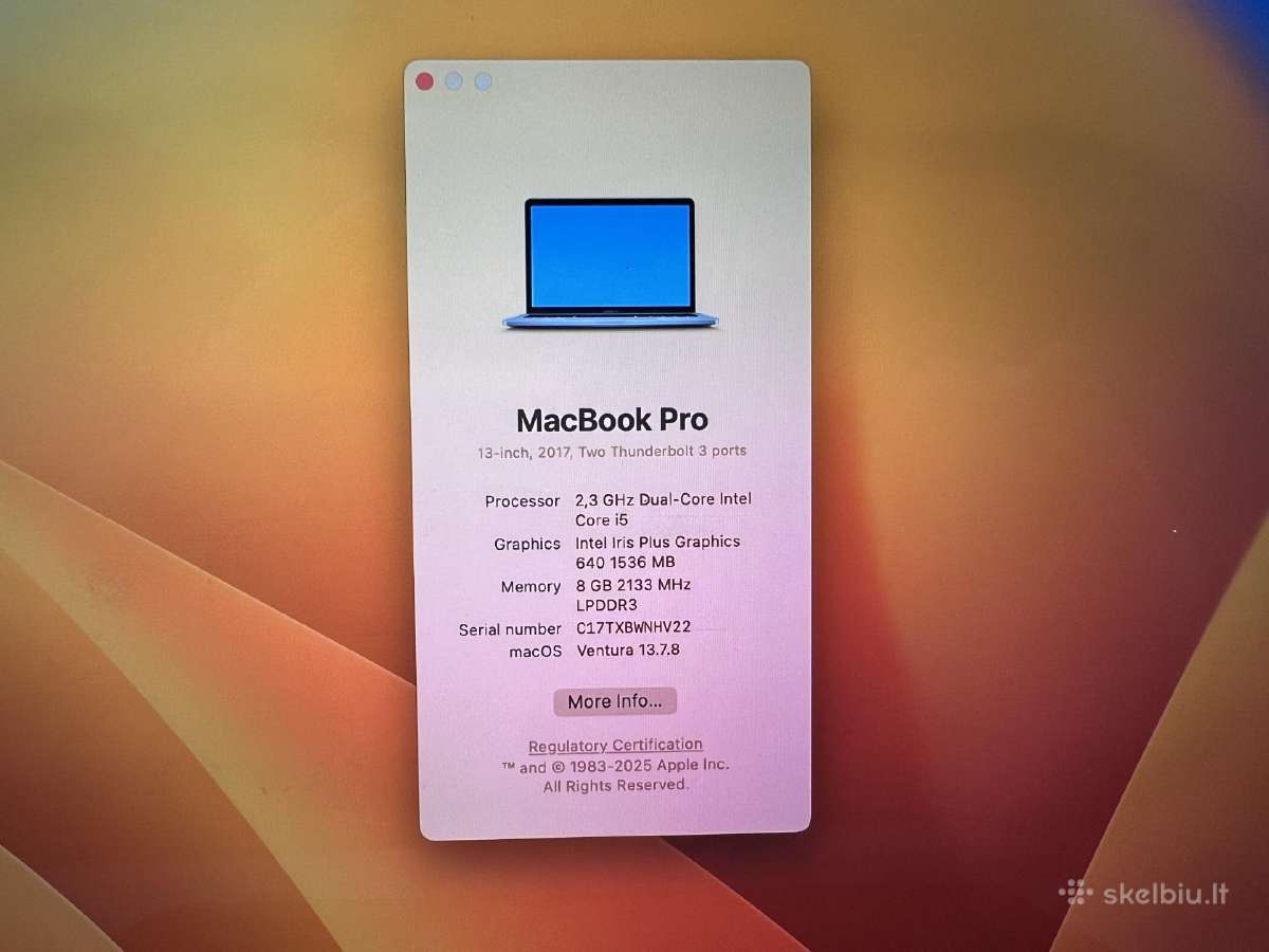 MacBook pro A1708 - nuotraukos Nr. 5