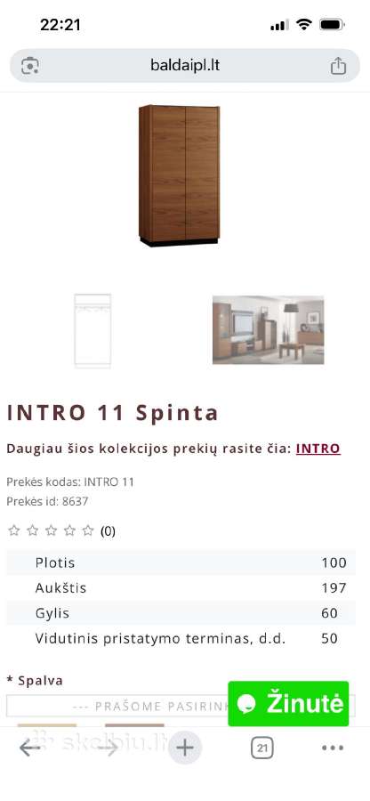 Moderni 2 durų spinta - nuotraukos Nr. 5