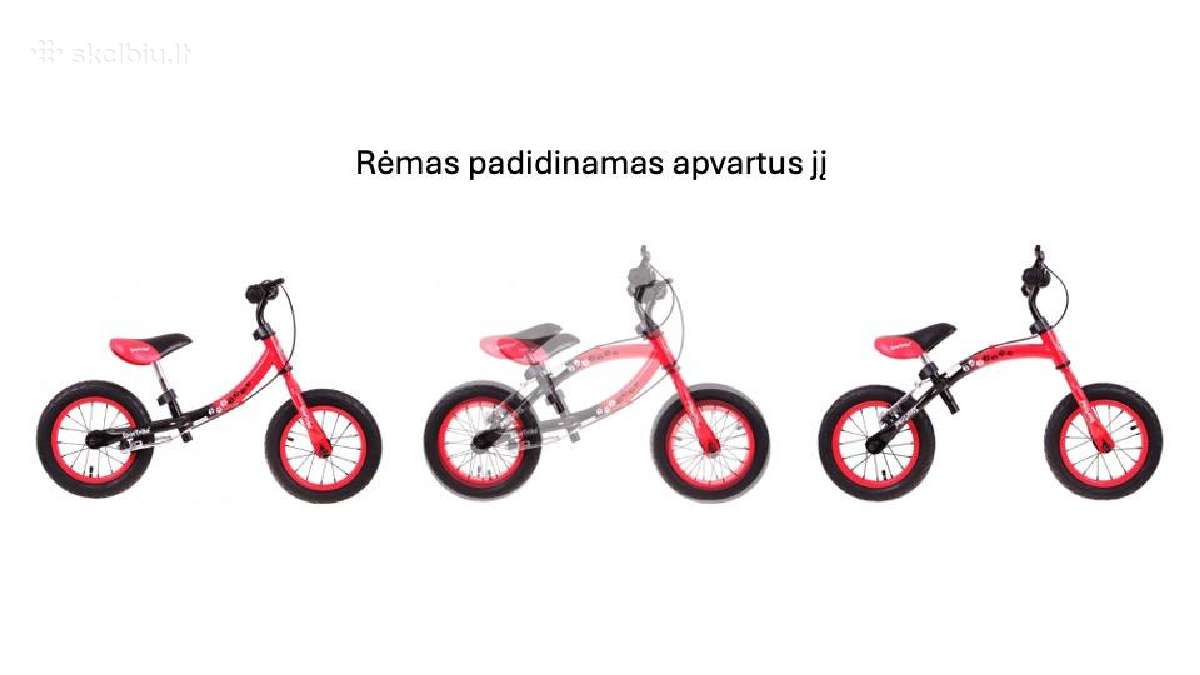 Balansinis dviratukas "Boomerang Sportrike Red" - nuotraukos Nr. 3