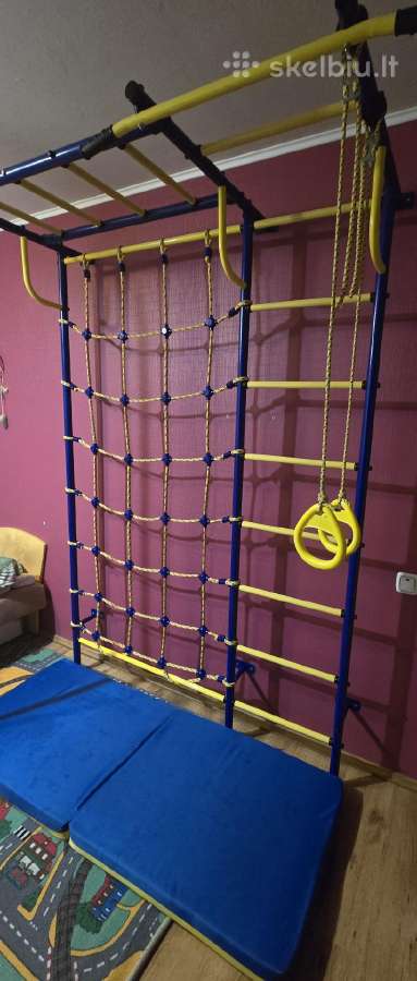 Vaikiška gimnastikos / sporto sienelė su priedais - nuotraukos Nr. 2