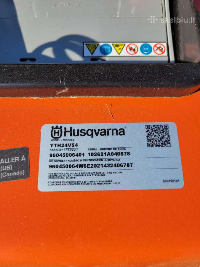 Husqvarna yth24v54 galingas traktoriukas - nuotraukos Nr. 12