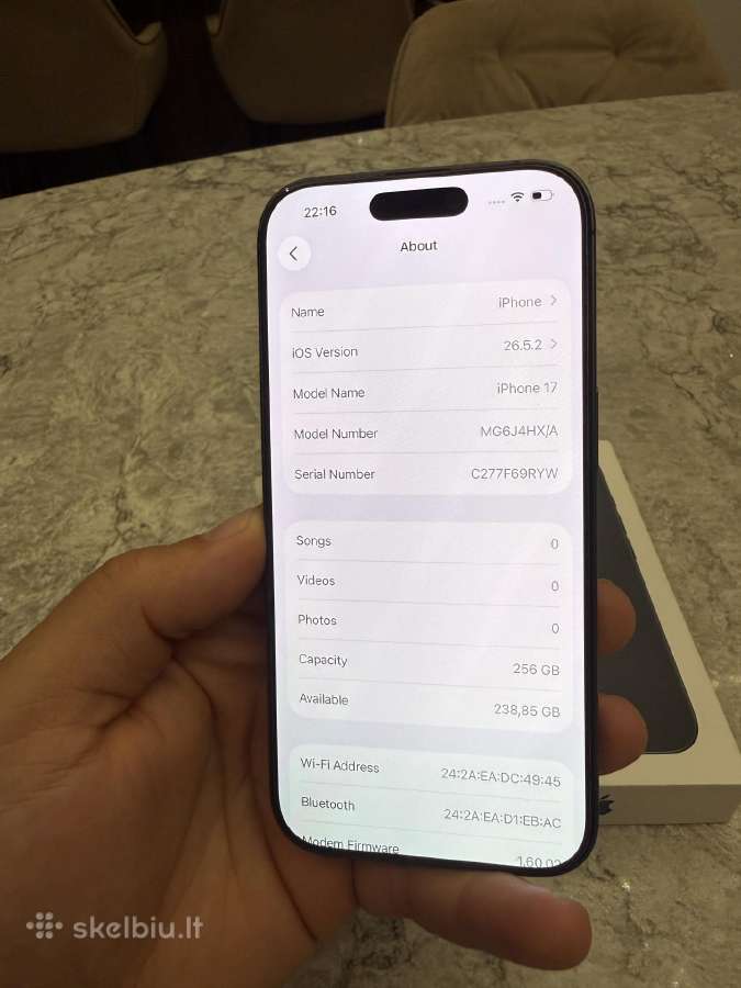 iPhone 17, 256gb 100% - nuotraukos Nr. 4