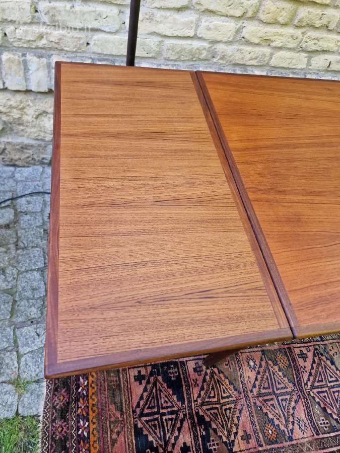 Vintažinis mid century tikmedžio valgomojo stalas - nuotraukos Nr. 18