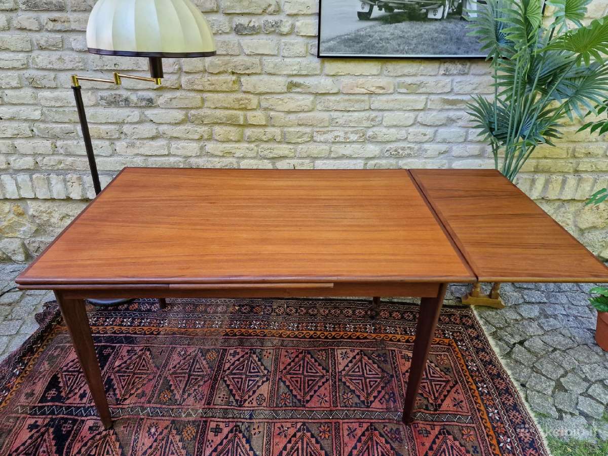 Vintažinis mid century tikmedžio valgomojo stalas - nuotraukos Nr. 27