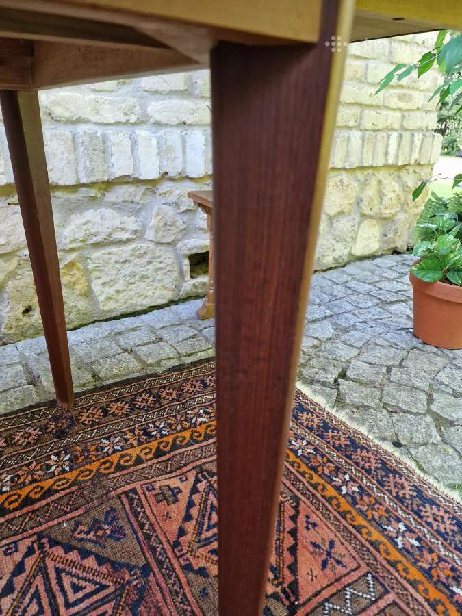 Vintažinis mid century tikmedžio valgomojo stalas - nuotraukos Nr. 26