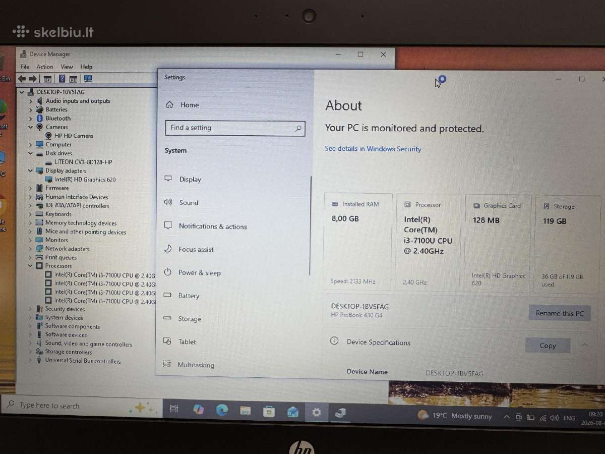 Hp Probook 430 G4 - nuotraukos Nr. 4