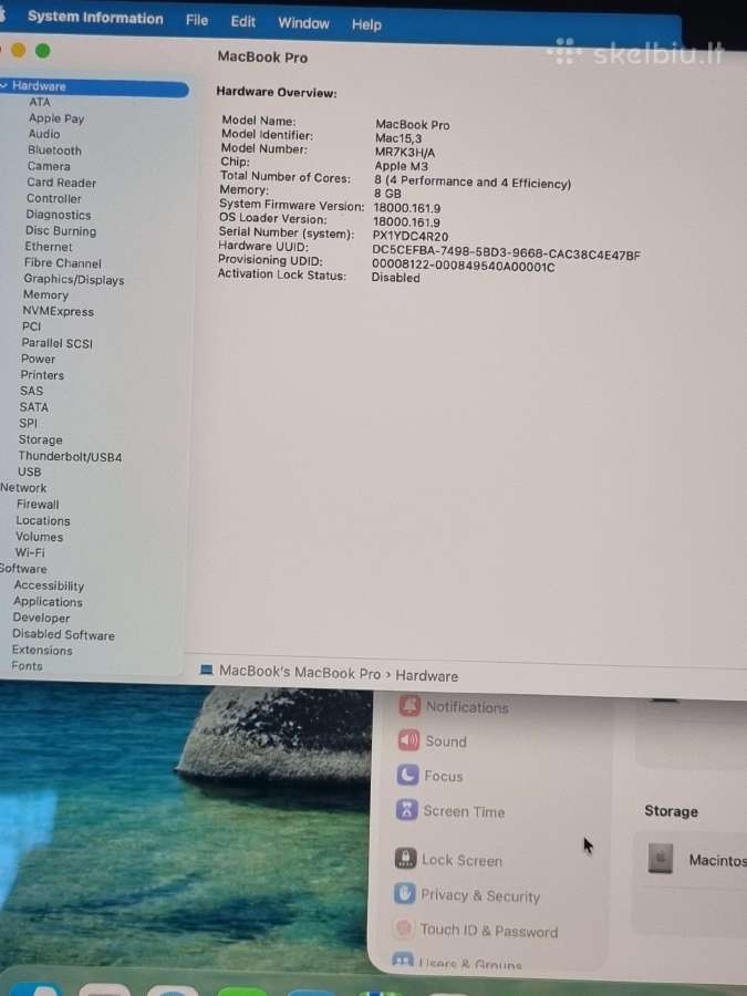 MacBook 14-inch Pro m3 - nuotraukos Nr. 9