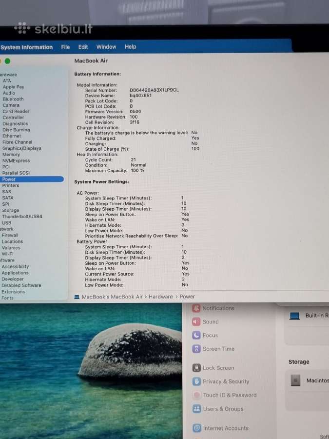 MacBook Air 15.3 16 256 - nuotraukos Nr. 8