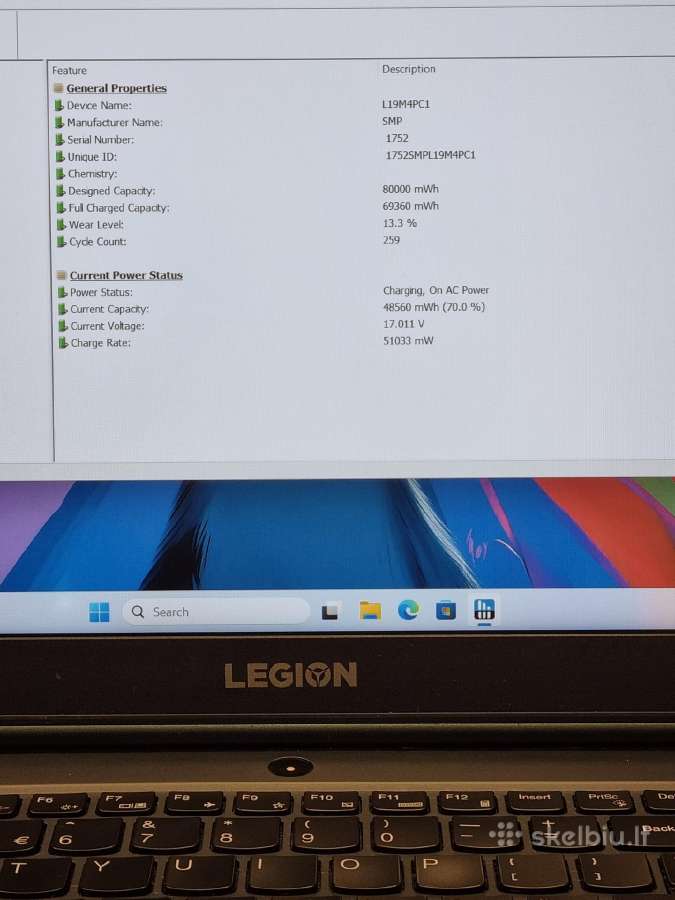 Lenovo Legion 5 Rtx 2060 - nuotraukos Nr. 9