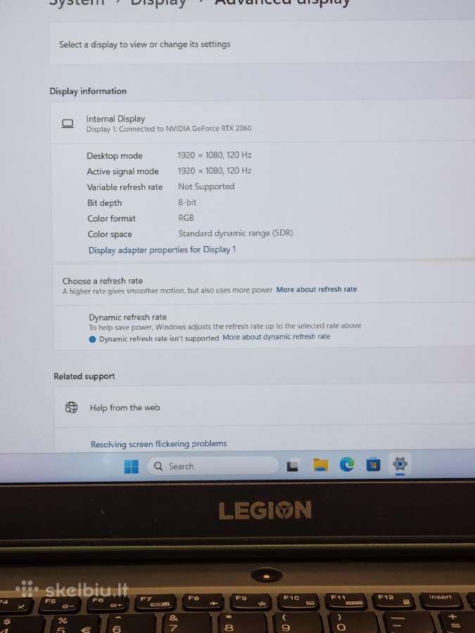 Lenovo Legion 5 Rtx 2060 - nuotraukos Nr. 10