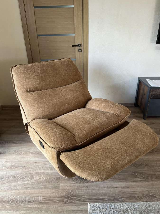 Minkštas poilsio fotelis Recliner – reguliuojamas - nuotraukos Nr. 3