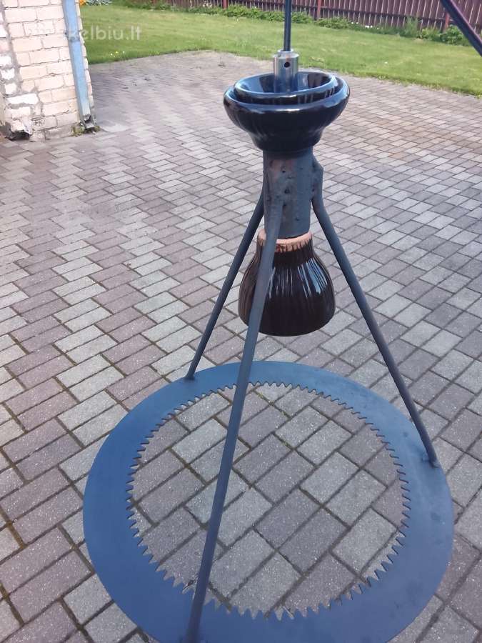 Senovinis metalinis šviestuvas - nuotraukos Nr. 3