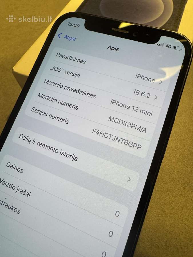 iPhone 12 mini 64gb black - nuotraukos Nr. 5