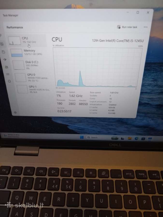 Precision 3570 i5-1245u/16/500/t550 - nuotraukos Nr. 4