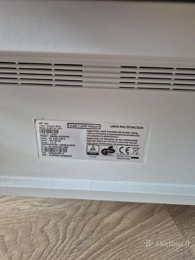 Printeris Samsung SL-m2070w WiFi - nuotraukos Nr. 3