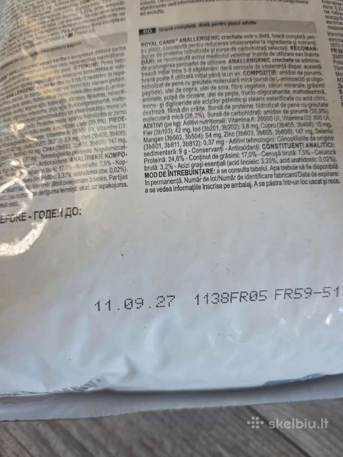 Royal Canin Anallergenic kačių sausas maistas - nuotraukos Nr. 3
