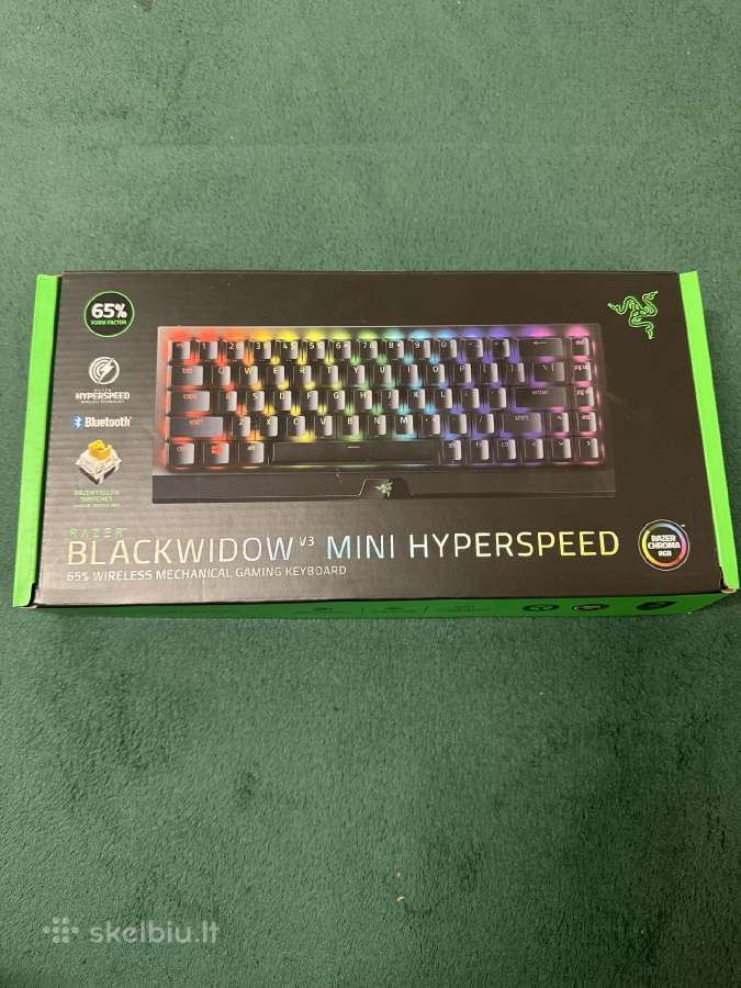 Razer Blackwidow V3 Mini Hyperspeed klaviatūra - nuotraukos Nr. 2
