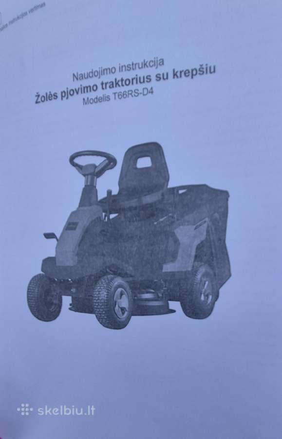 Vejos pjovimo traktorius su krepšiu - nuotraukos Nr. 5