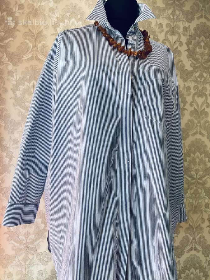 H&m ilgi dryžuoti marškiniai 100 % medvilnė - nuotraukos Nr. 2