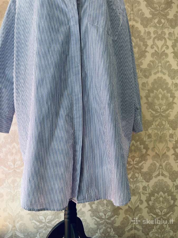 H&m ilgi dryžuoti marškiniai 100 % medvilnė - nuotraukos Nr. 5