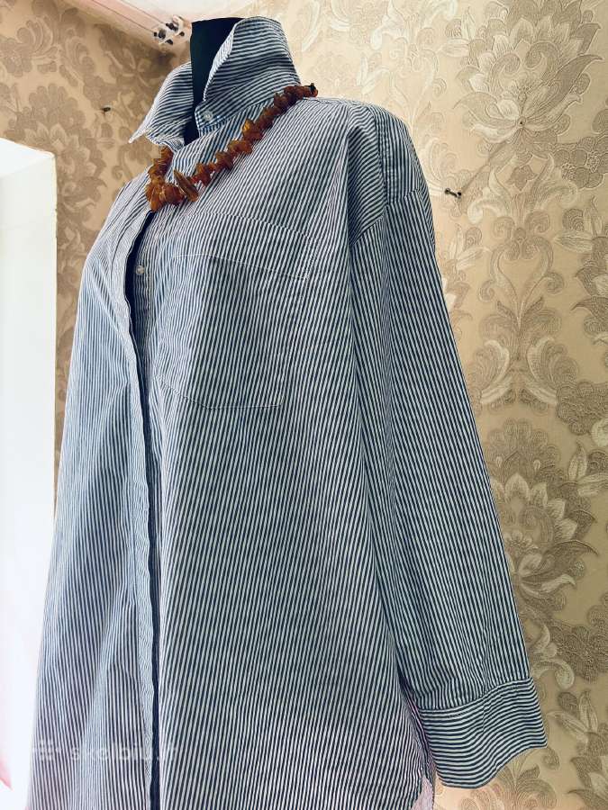 H&m ilgi dryžuoti marškiniai 100 % medvilnė - nuotraukos Nr. 6