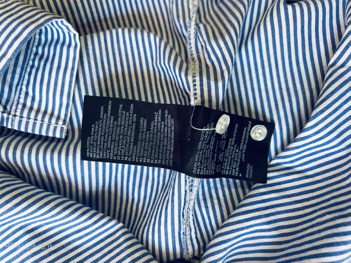 H&m ilgi dryžuoti marškiniai 100 % medvilnė - nuotraukos Nr. 8