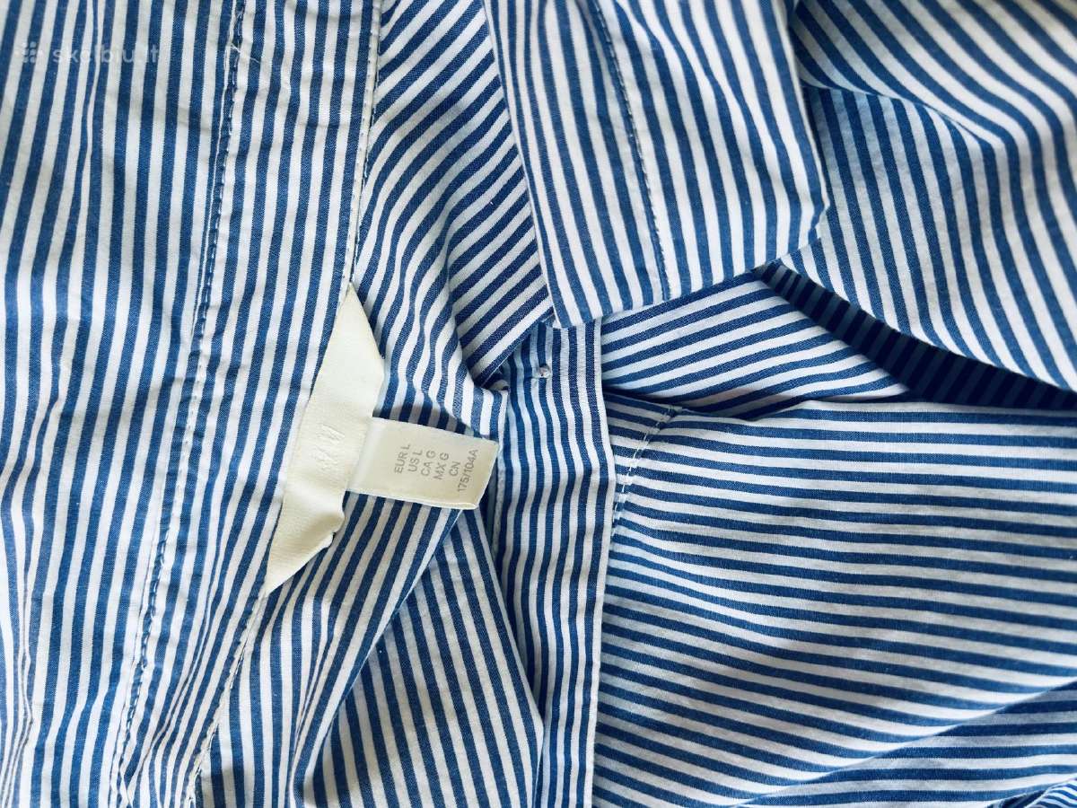 H&m ilgi dryžuoti marškiniai 100 % medvilnė - nuotraukos Nr. 9