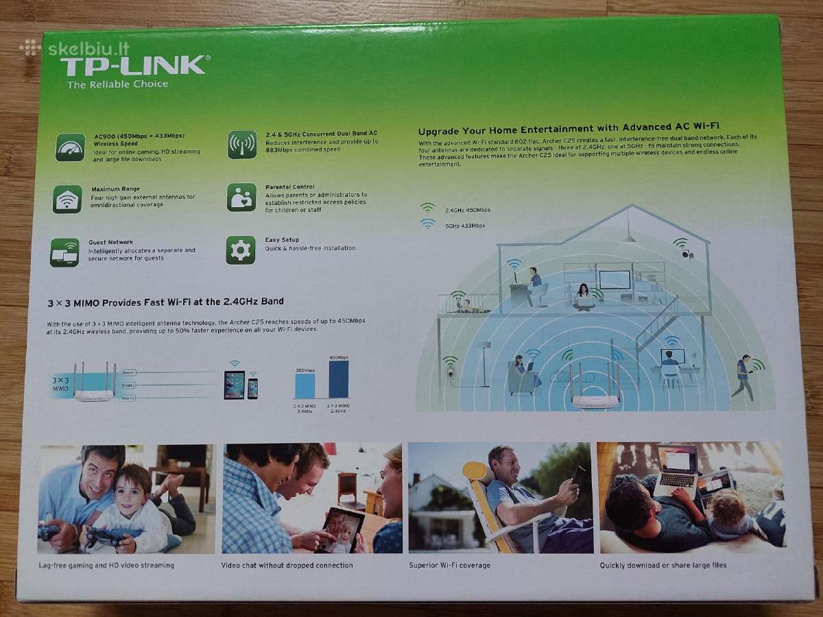 Maršrutizatorius Tp-link Archer C25 Ac900 - nuotraukos Nr. 2