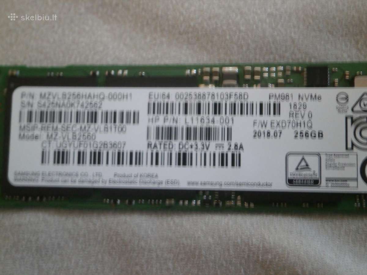 SSD 256 GB, jungtis m.2, laptopui - nuotraukos Nr. 2