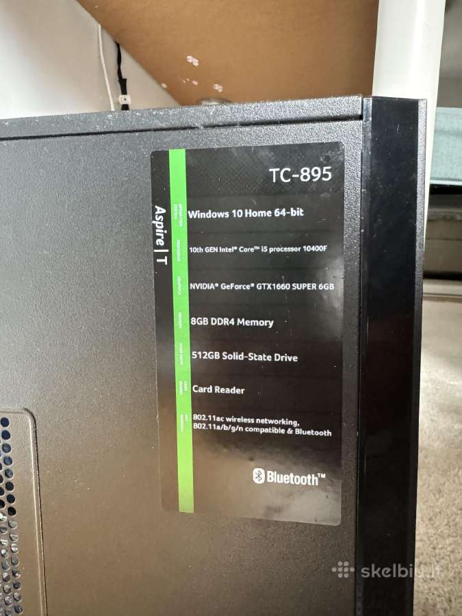 Acer Aspire Tc-895 Gtx 1660 Super Gpu - nuotraukos Nr. 3