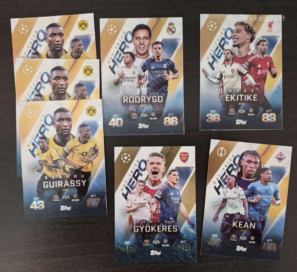 Match Attax kolekcinės futbolo kortos (256 vnt) - nuotraukos Nr. 7