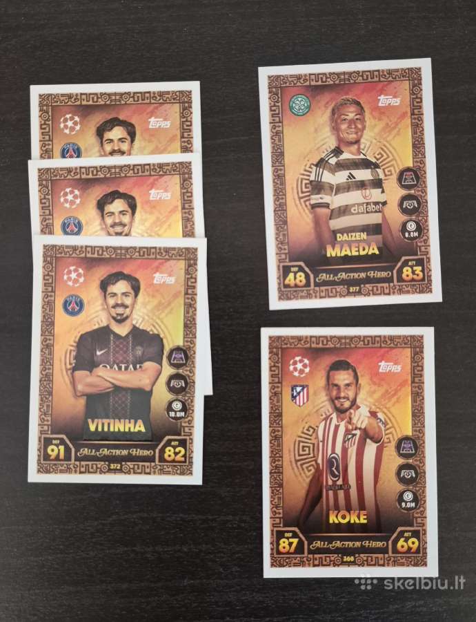 Match Attax kolekcinės futbolo kortos (256 vnt) - nuotraukos Nr. 9