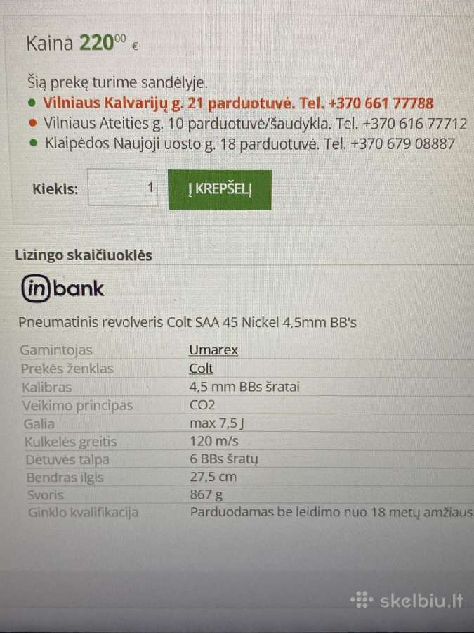 Pneumatinis revolveris Colt Saa 4,5 - nuotraukos Nr. 6
