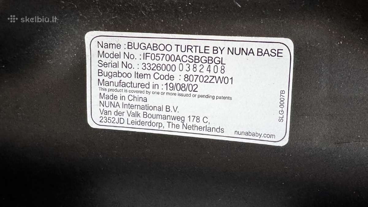Bugaboo Air by Nuna autokėdutė su Isofix baze - nuotraukos Nr. 13