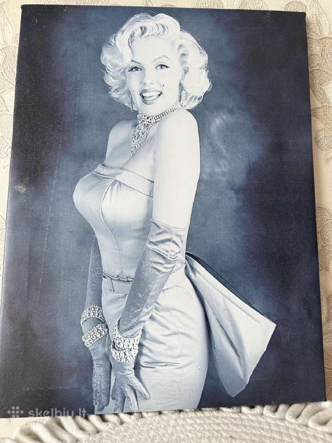 Marilyn Monroe paveikslas ant drobės 30 x 40 cm - nuotraukos Nr. 4