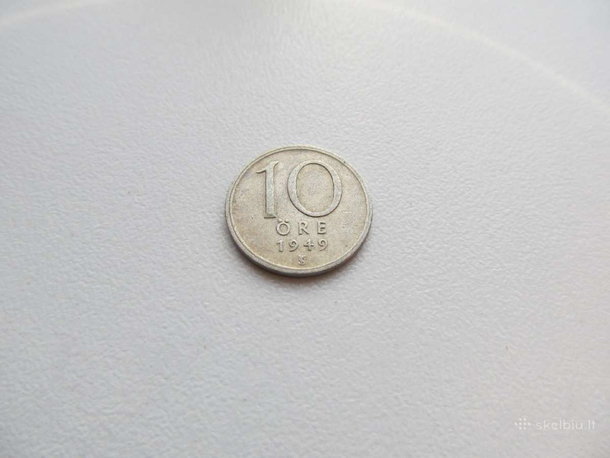 10 ore , Švedija ,1944, 1946, 1948, 1949 sidabras - nuotraukos Nr. 7