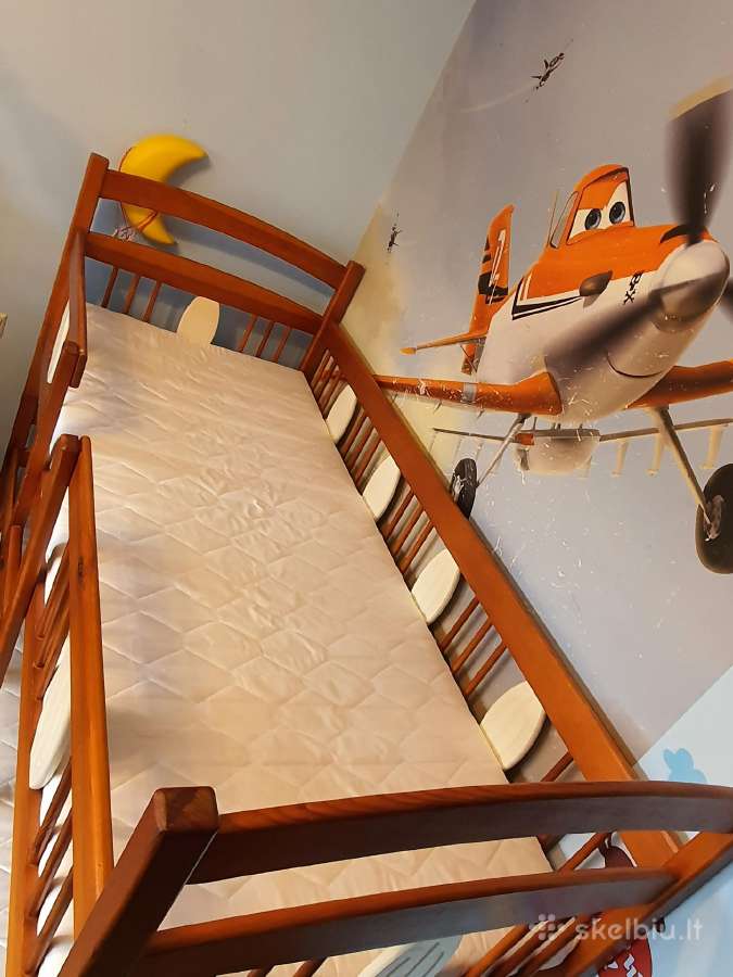 Vaikiška dviaukštė lova su čiužiniais - nuotraukos Nr. 3