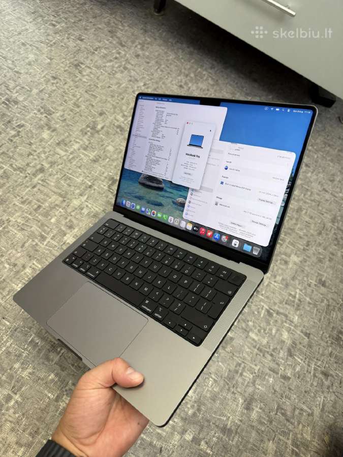 MacBook Pro 14" (2021) M1 Pro/16gb/512gb 97% bat - nuotraukos Nr. 3