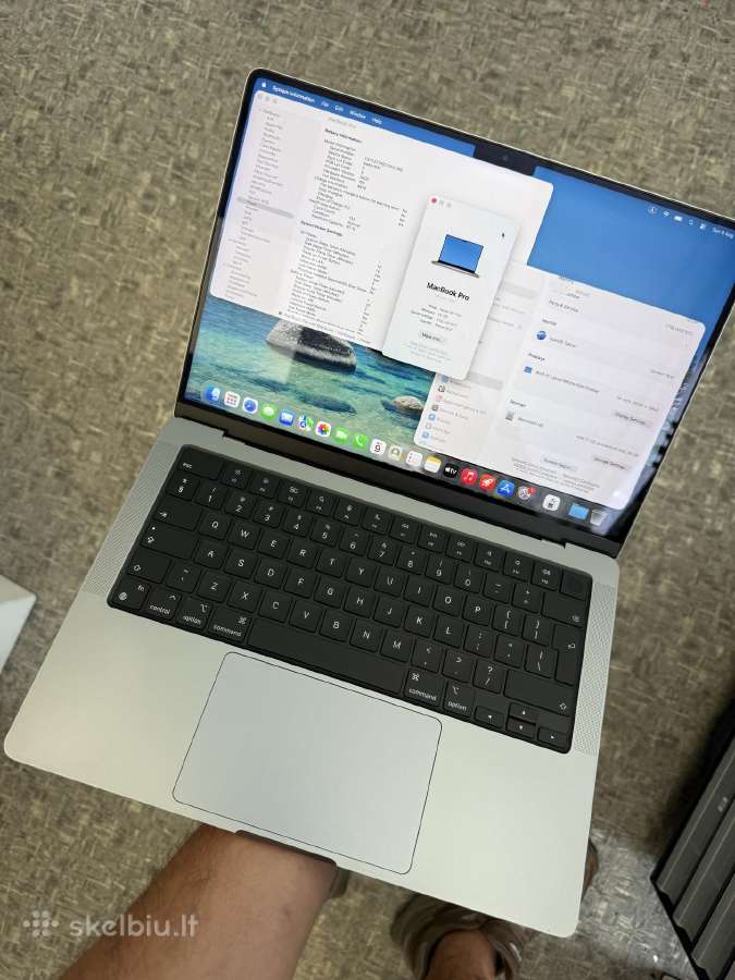 MacBook Pro 14" (2021) M1 Pro/16gb/512gb 97% bat - nuotraukos Nr. 8