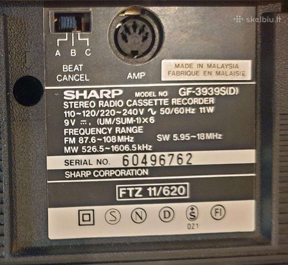 Sharp Gf 3939 - nuotraukos Nr. 4