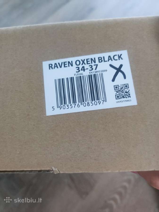 Riedučiai Raven Oxen Black 34-37d. - nuotraukos Nr. 5
