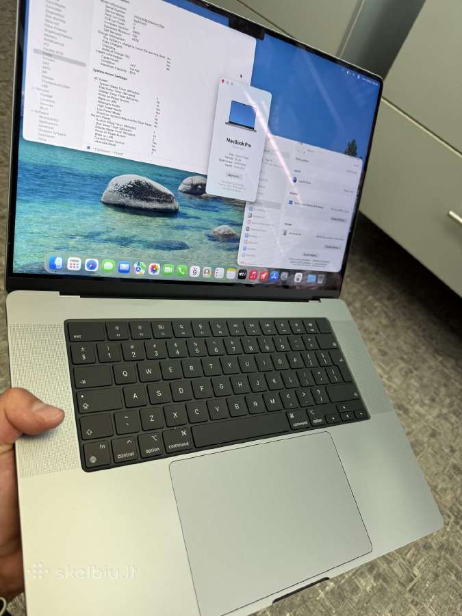 MacBook Pro 16" (2021) M1 Max 32gb RAM 512gb - nuotraukos Nr. 2